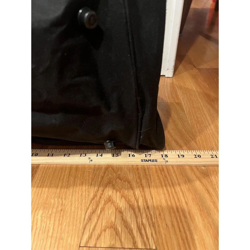 Charlie Sports Black Duffel Bag Gym Travel Bag Multiple Pockets 18x9 Inches